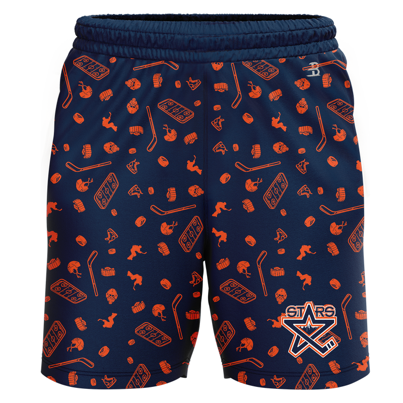 NY Stars Adult Sublimated Pattern Shorts