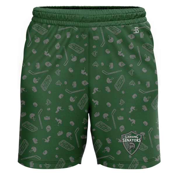 Lansing Senators Adult Sublimated Pattern Shorts