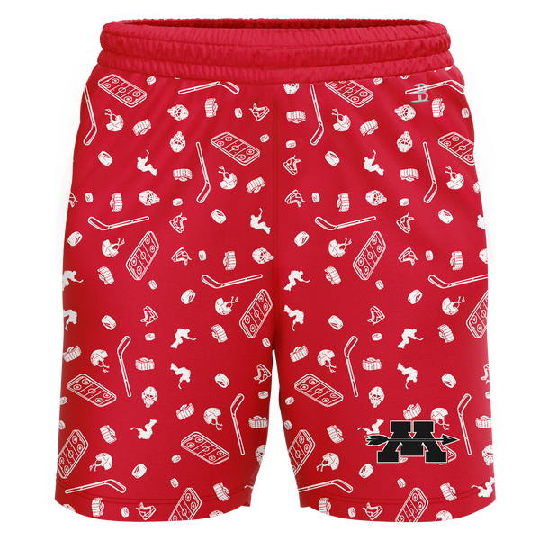Mercer Arrows Youth Sublimated Pattern Shorts