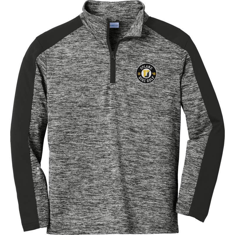 Upland Disc Golf Youth PosiCharge Electric Heather Colorblock 1/4-Zip Pullover