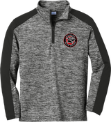 Palmyra Black Knights Youth PosiCharge  Electric Heather Colorblock 1/4-Zip Pullover