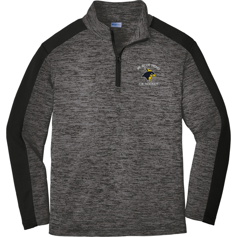 Delaware Jr. Blue Hens Youth PosiCharge Electric Heather Colorblock 1/4-Zip Pullover