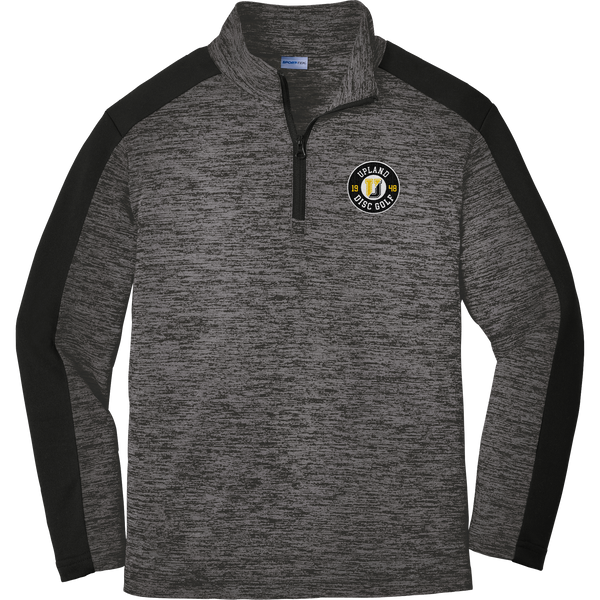Upland Disc Golf Youth PosiCharge Electric Heather Colorblock 1/4-Zip Pullover