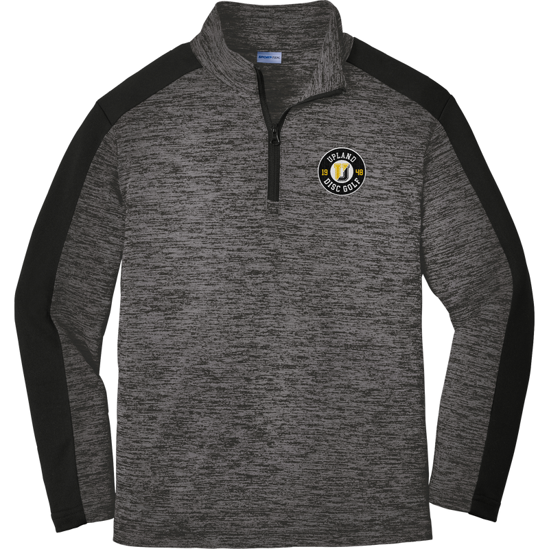 Upland Disc Golf Youth PosiCharge Electric Heather Colorblock 1/4-Zip Pullover