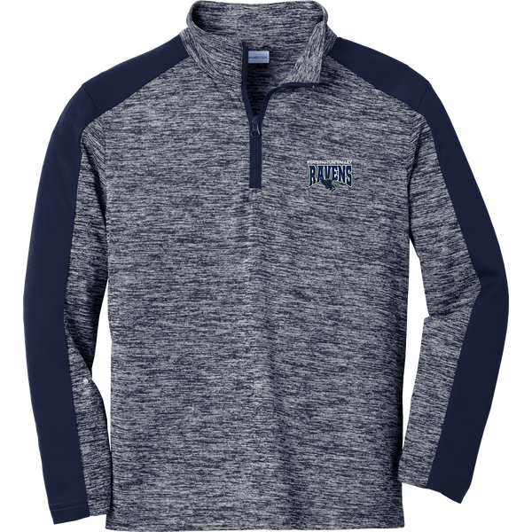 Kensington Valley Ravens Youth PosiCharge Electric Heather Colorblock 1/4-Zip Pullover
