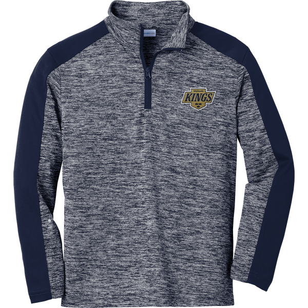 Skylands Kings Youth PosiCharge Electric Heather Colorblock 1/4-Zip Pullover